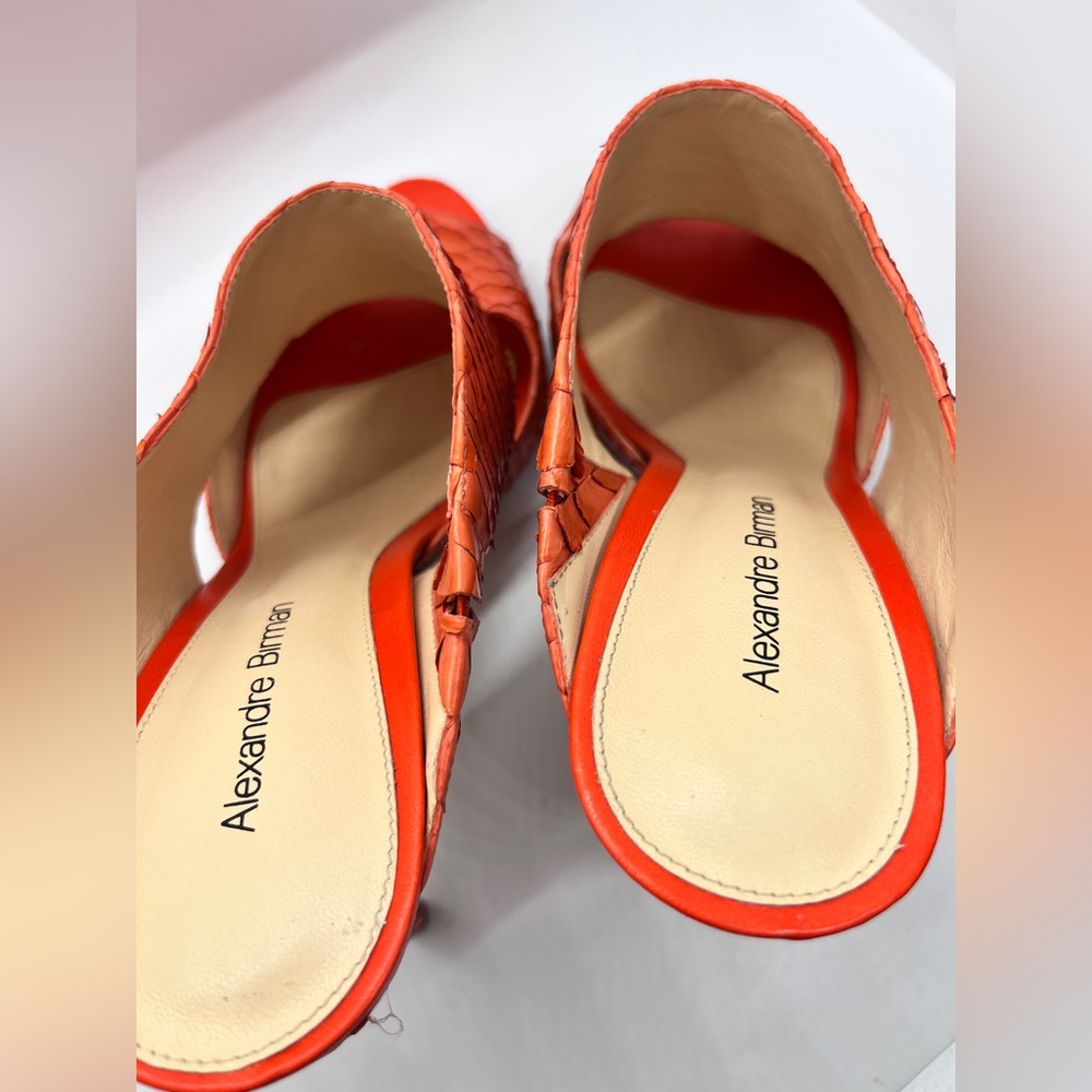 Alexandre Birman Heeled Snakeskin Mules, Sz 40/US9 - Picture 4 of 9